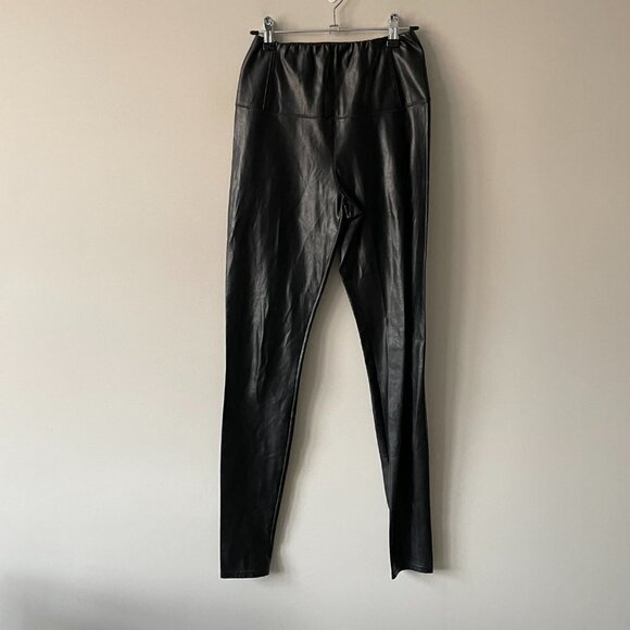 Wilfred Free Daria Pants High Waist Vegan Leather Leggings Black Small - Picture 3 of 8